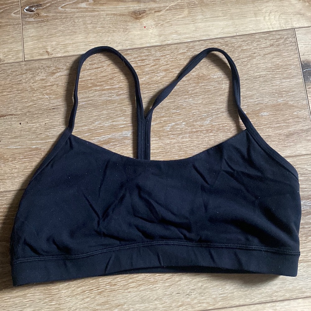 black lululemon flow y nulu bra size 10